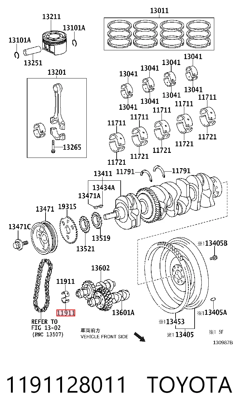 1191128011 Toyota Tuleja wału pośredniego