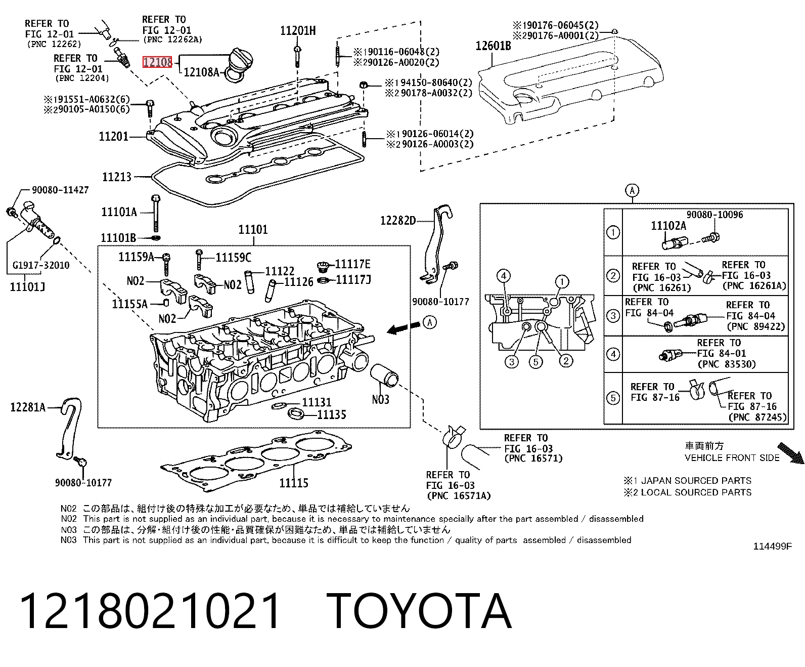 1218021021 Toyota Korek wlewu oleju