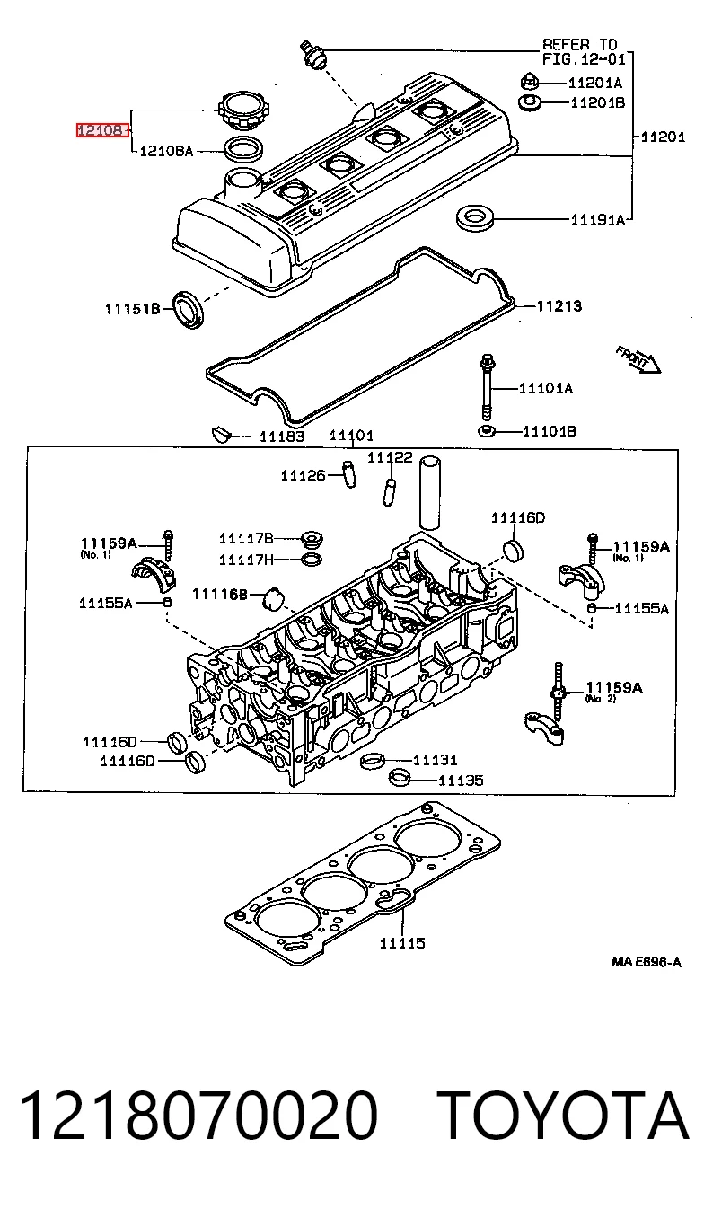 1218070020 Toyota Korek wlewu oleju