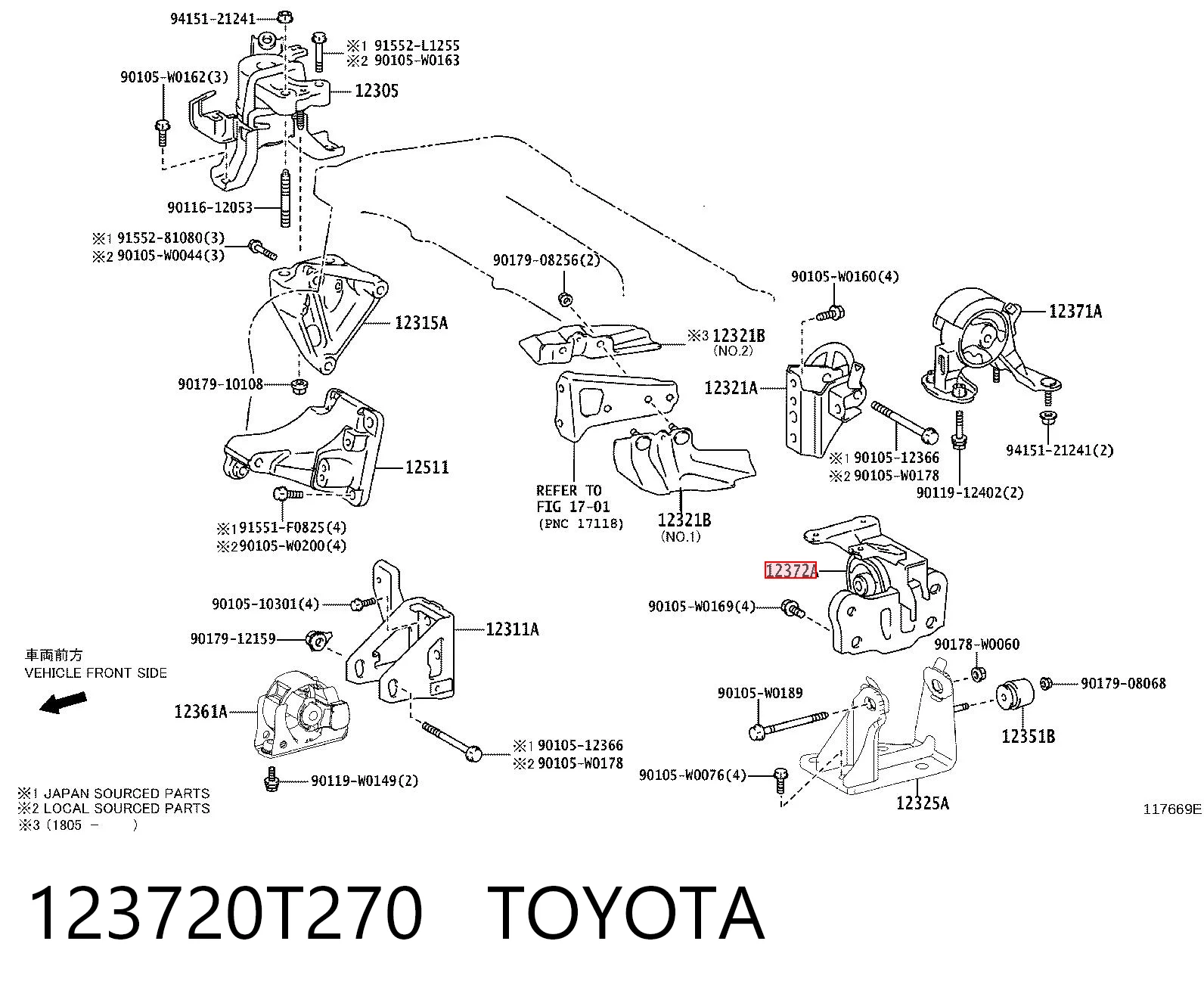 Kupić Poduszka (podpora) silnika lewa Toyota Avensis T27 w dobrej cenie