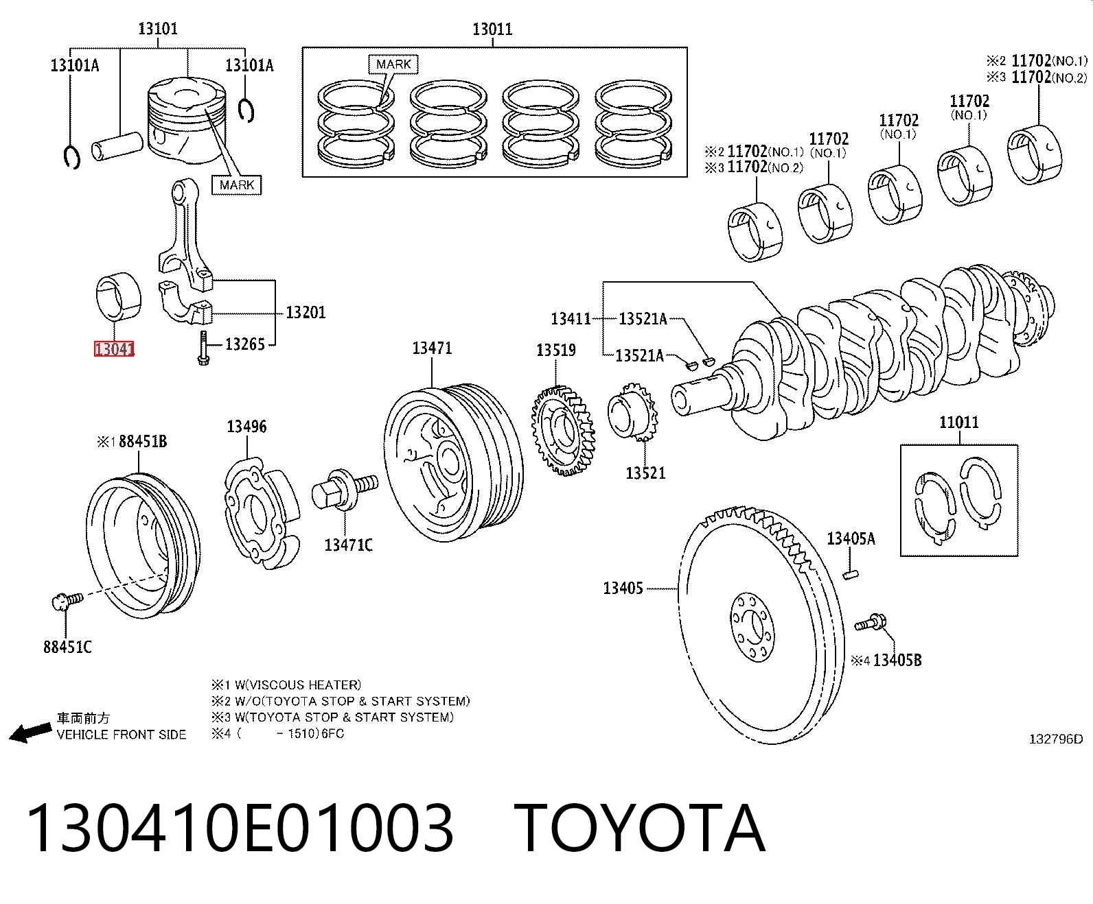 130410E01003 Toyota