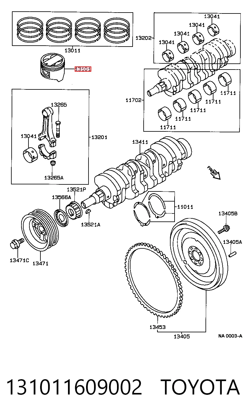 Tłok, komplet do jednego cylindru, STD Toyota Avensis I sedana (T22) (1997 - 2003) cena, od 20,63 USD
