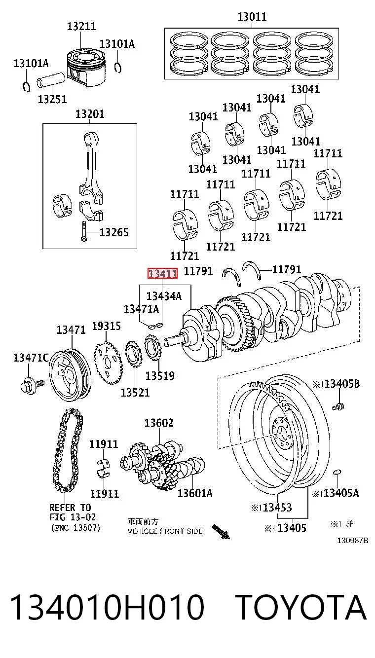 Wał korbowy silnika do Toyota Camry V V30