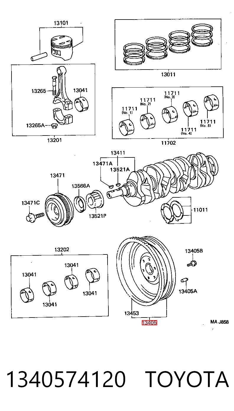 Koło zamachowe silnika do Toyota Camry II V2