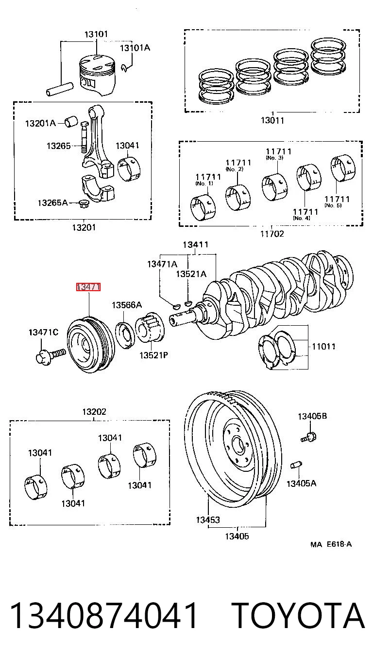 Koło pasowe wału korbowego do Toyota Camry III V10