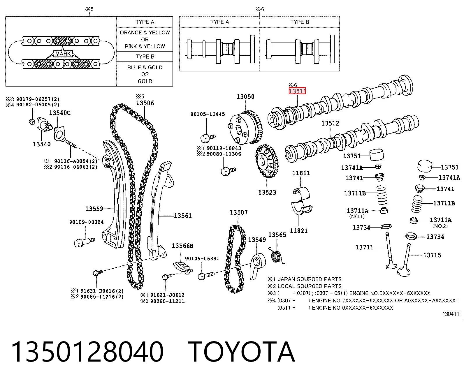 Kupić Wał rozrządu silnika Toyota Avensis LCM w dobrej cenie