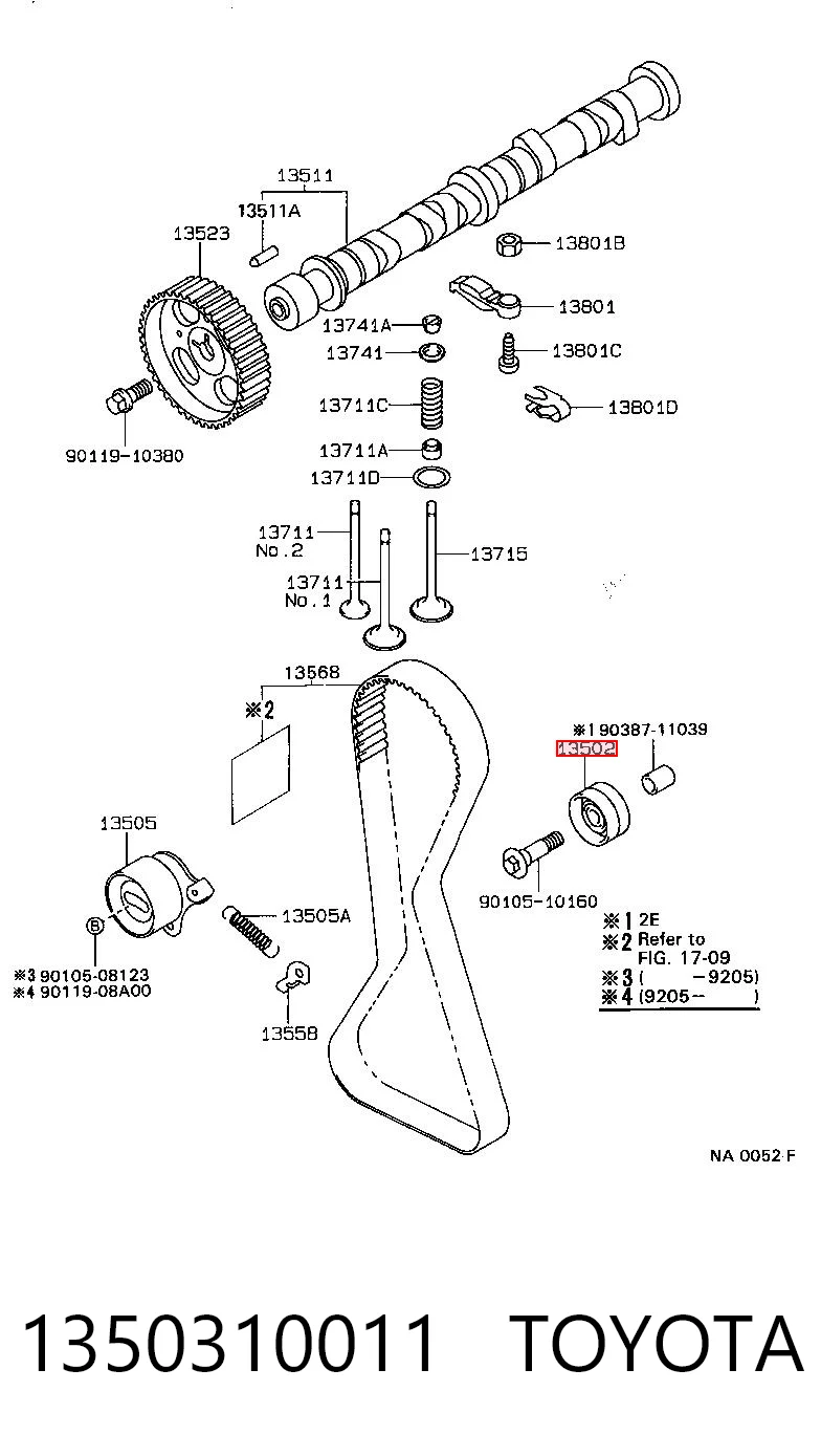 Rolka prowadząca kierunkowa paska rozrządu Toyota Starlet II hatchback (P7) (1984 - 1989) cena, od 17,04 USD