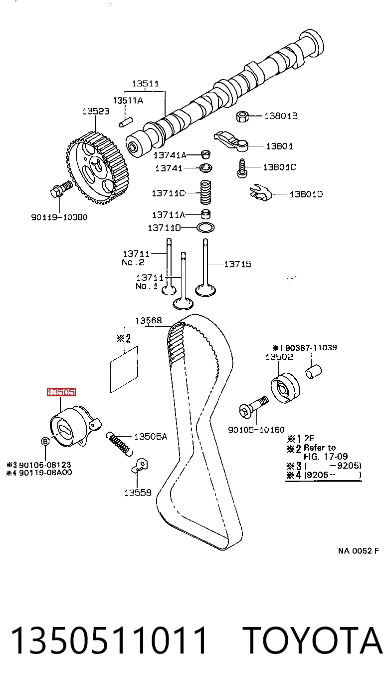 Do koszyka Rolka napinacza paska rozrządu Toyota Starlet II P7