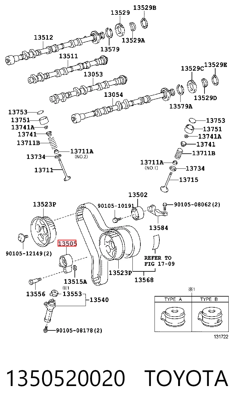 Rolka napinacza paska rozrządu Lexus RX 300 SUV (MCU1) (1998 - 2003) cena, od 36,82 USD