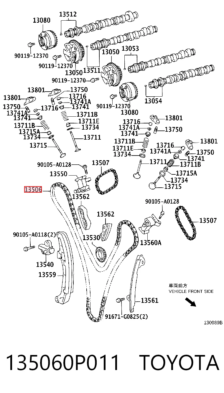 135060P011 Toyota Łańcuch rozrządu