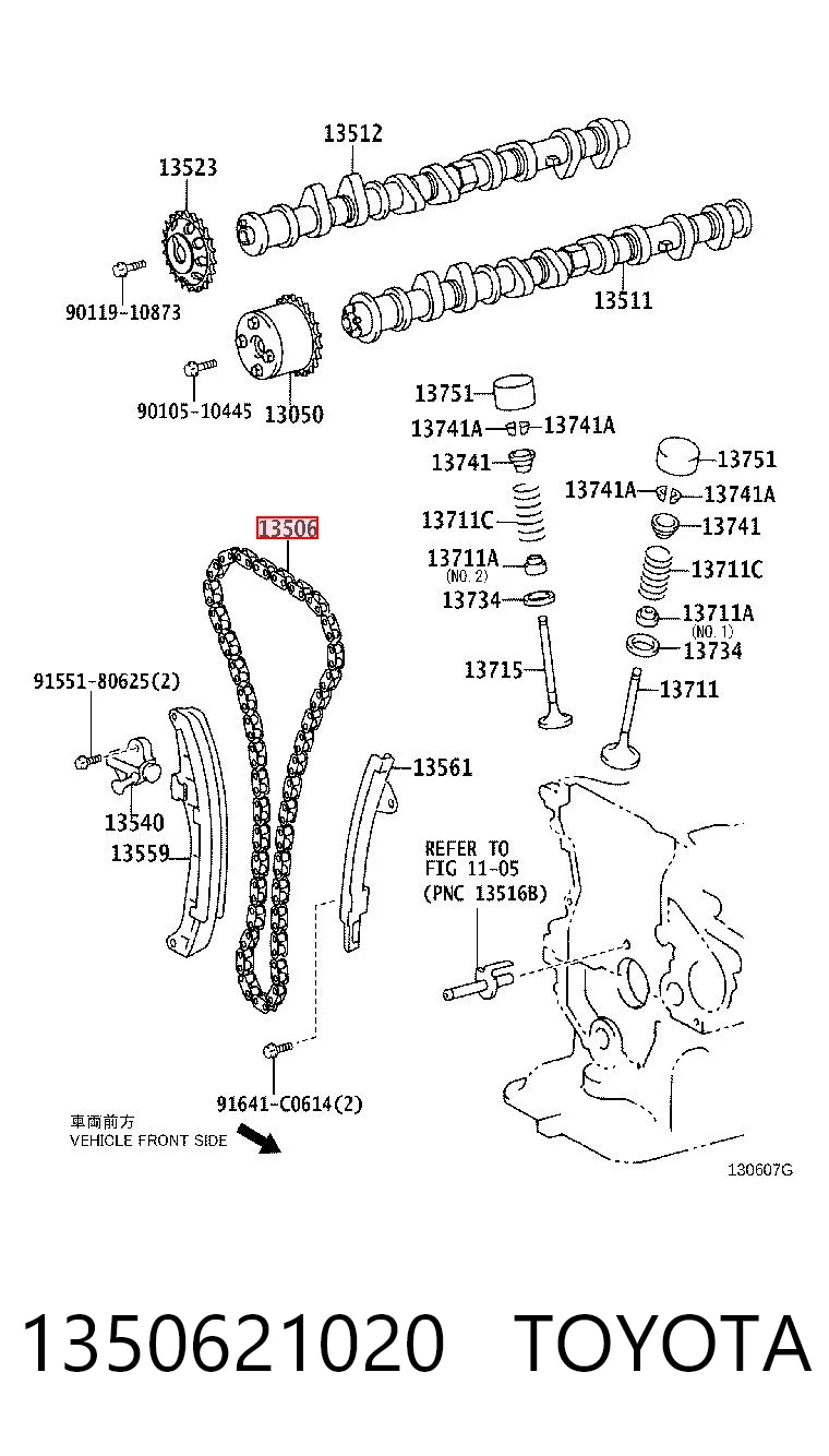 1350621020 Toyota Łańcuch rozrządu