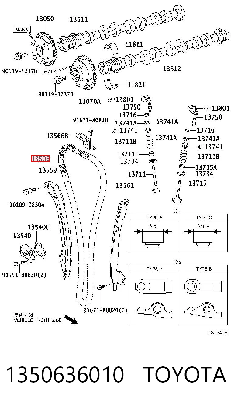 1350636010 Toyota Łańcuch rozrządu