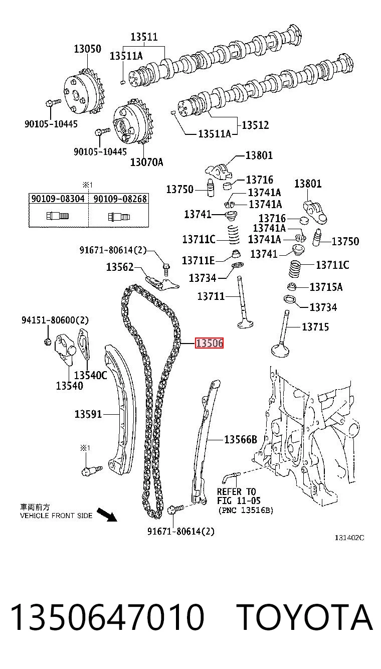 1350647010 Toyota Łańcuch rozrządu