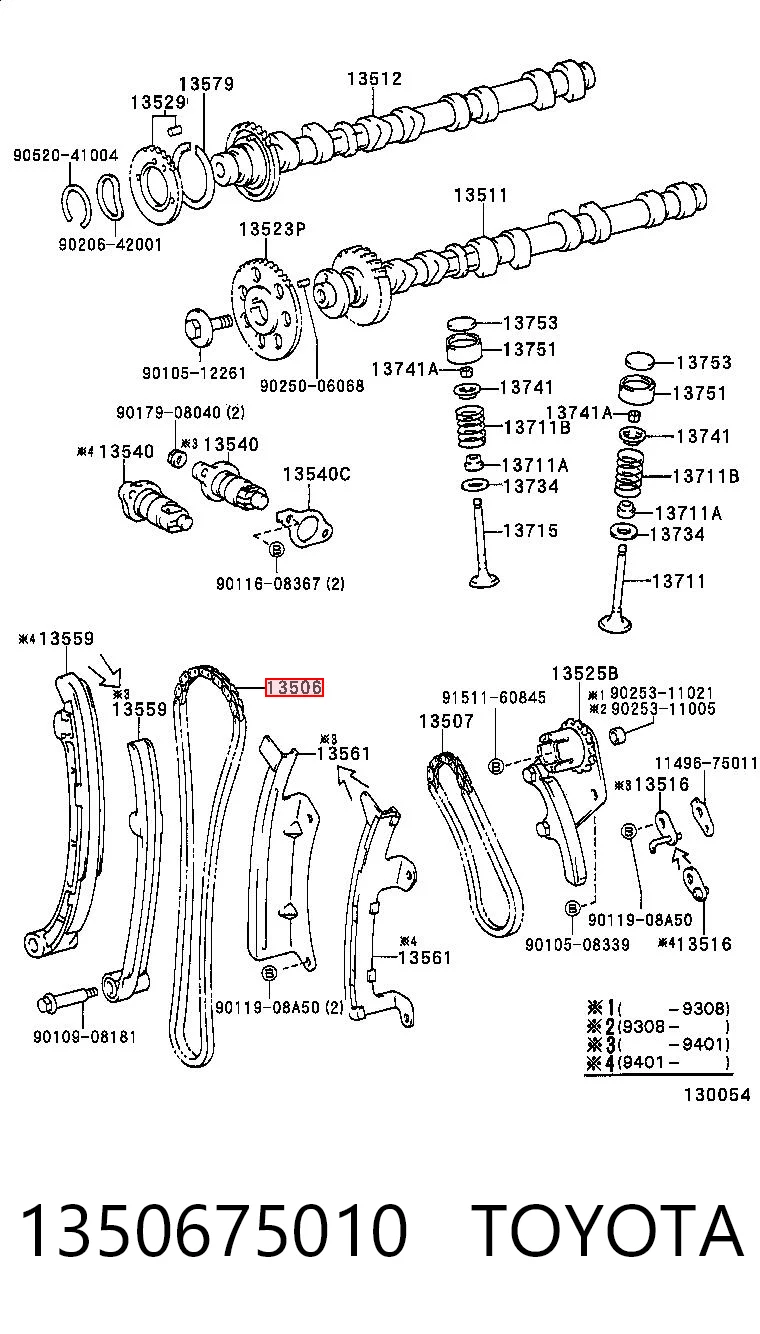1350675010 Toyota Łańcuch rozrządu