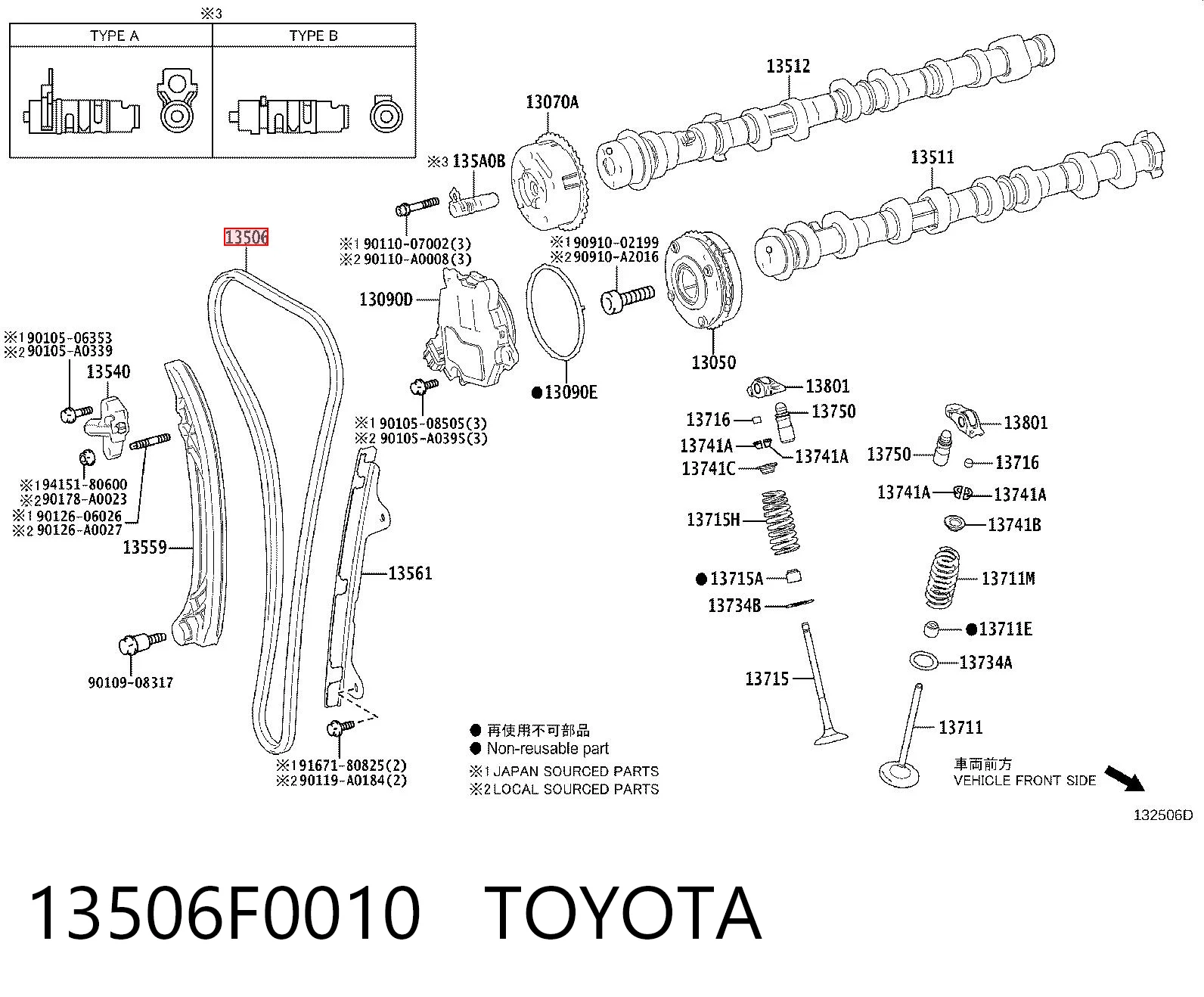 Do koszyka Łańcuch rozrządu Toyota RAV4 V A5,H5