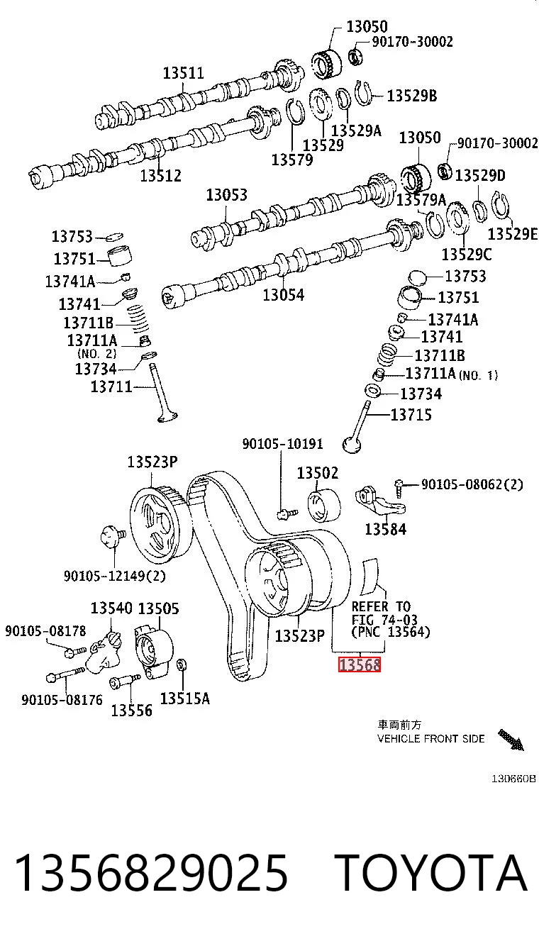 1356829025 Toyota Pasek rozrządu