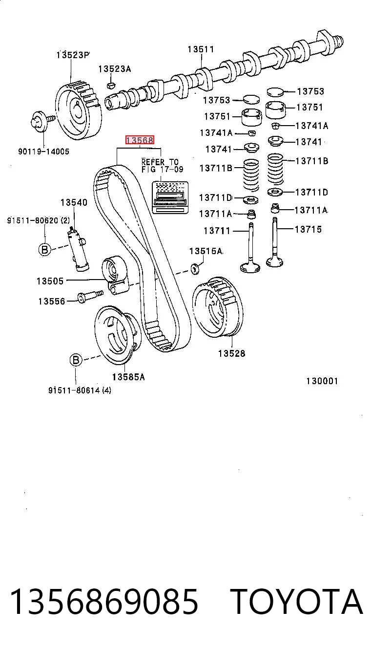 Pasek rozrządu do Toyota Land Cruiser 90 J9