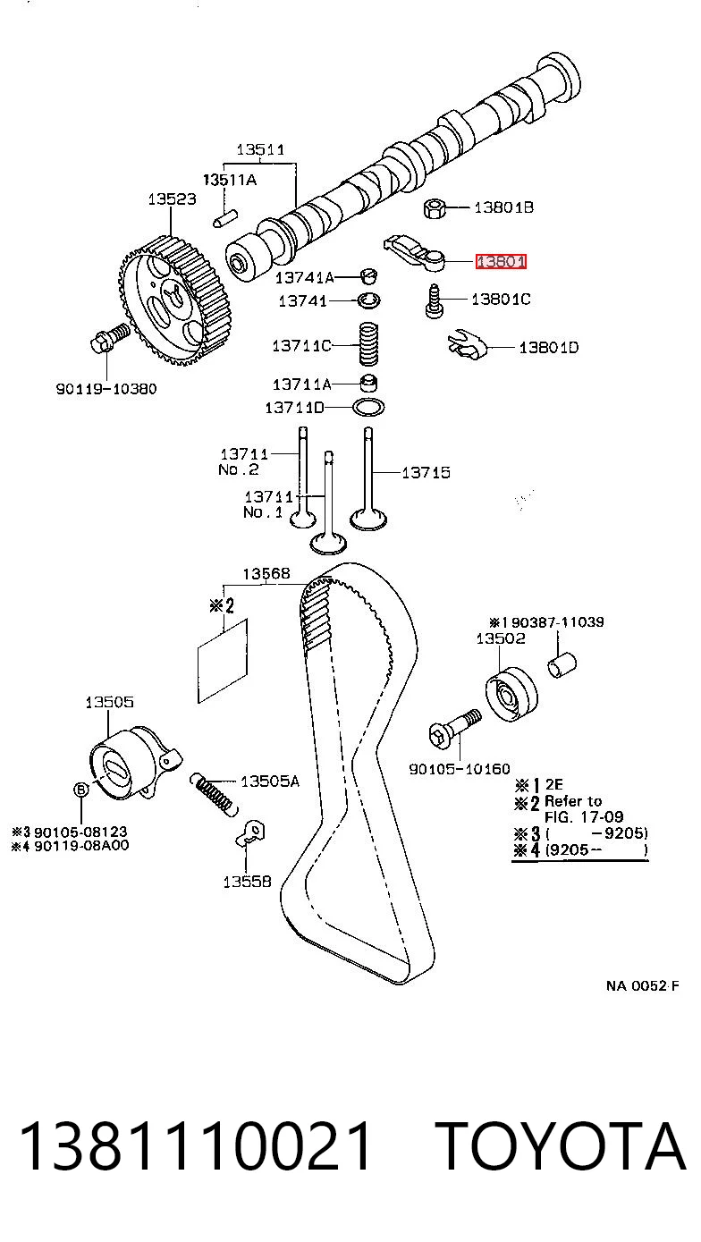 Dźwigienka zaworowa do Toyota Starlet P7