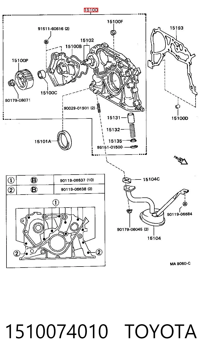 Pompa oleju do Toyota Carina II T17