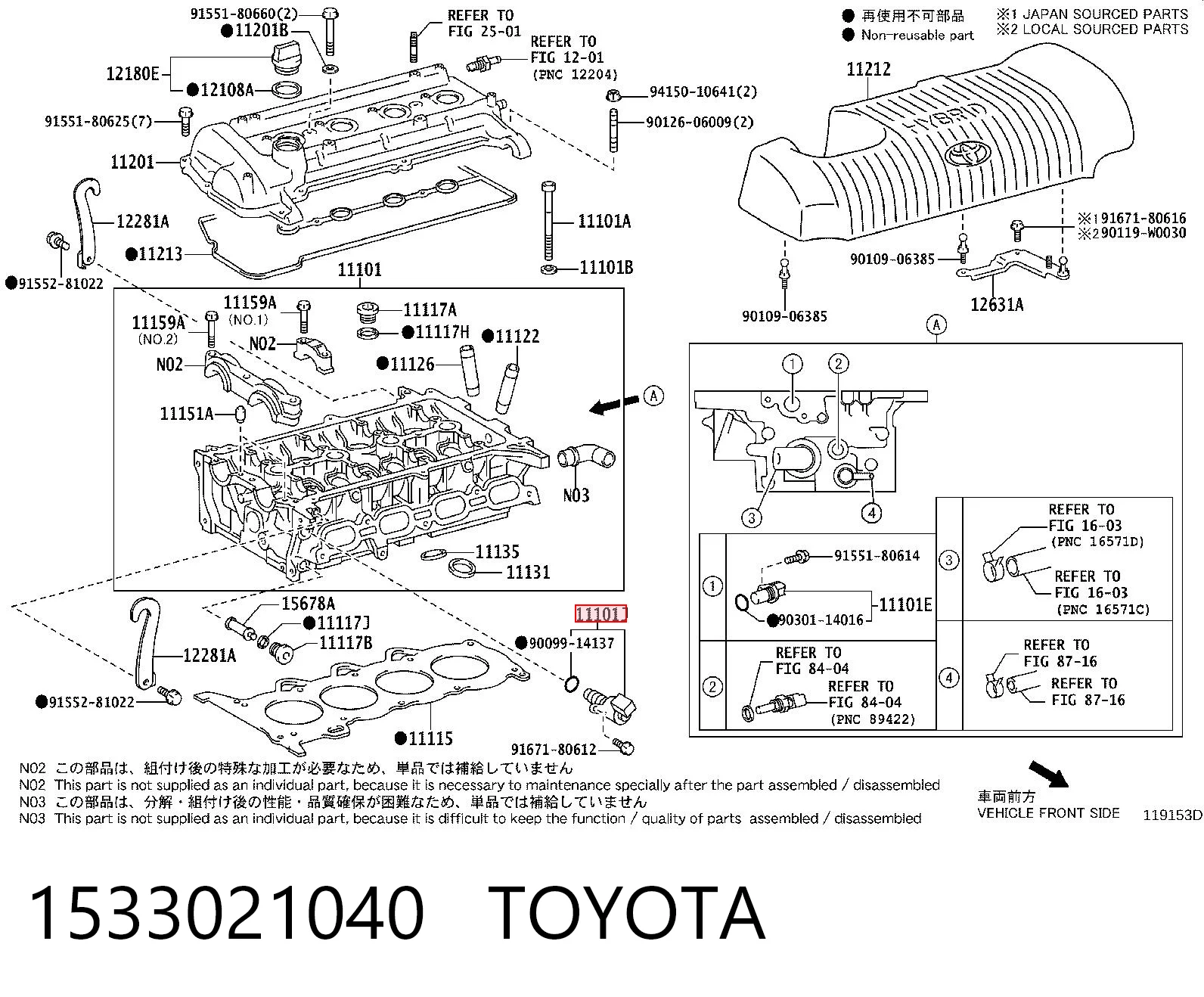  Zawór elektromagnetyczny faz rozrządu Toyota Yaris 