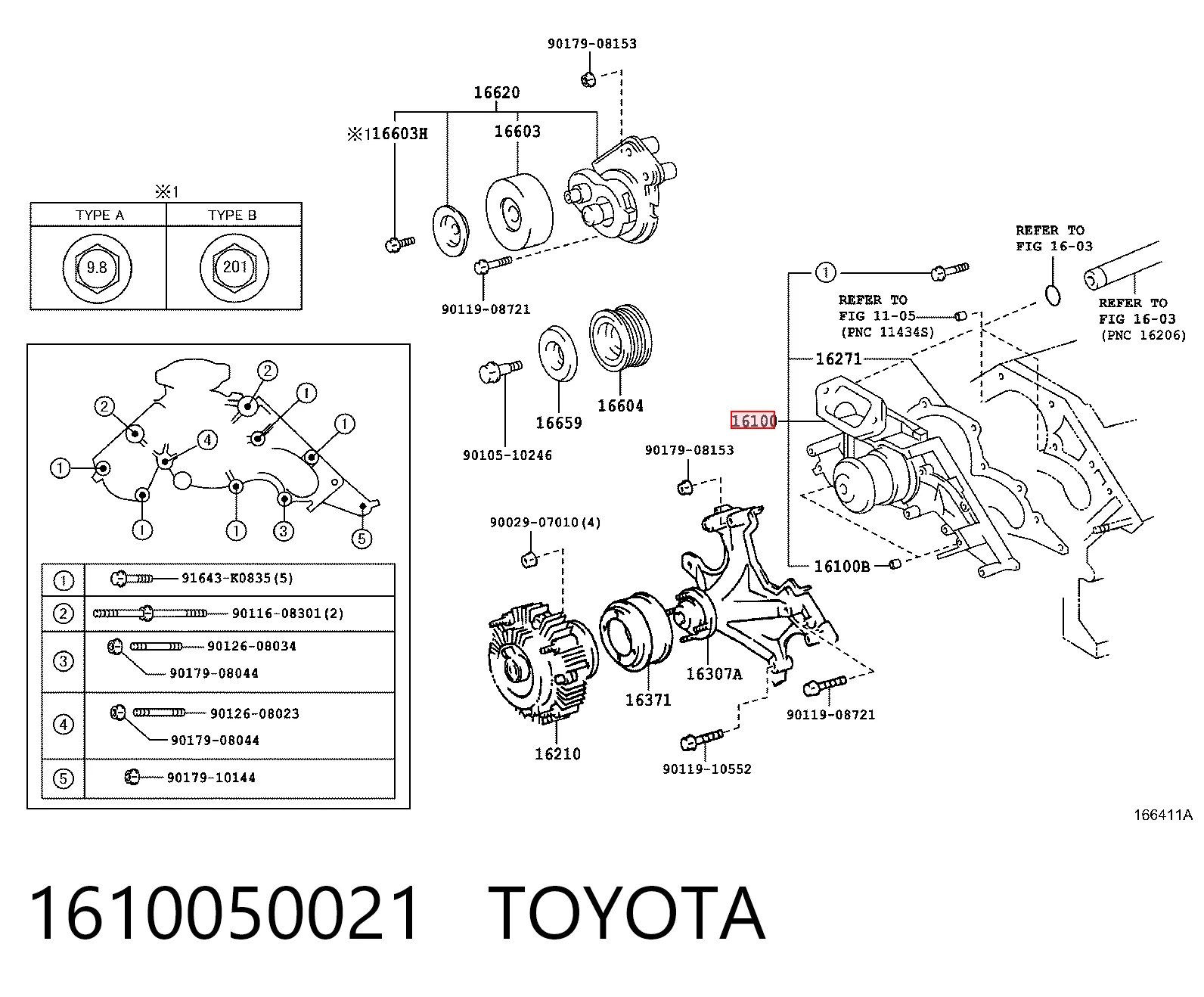 Pompa chłodząca wodna Toyota Land Cruiser 100 SUV (J10) (1998 - 2005) cena, od 85,77 USD