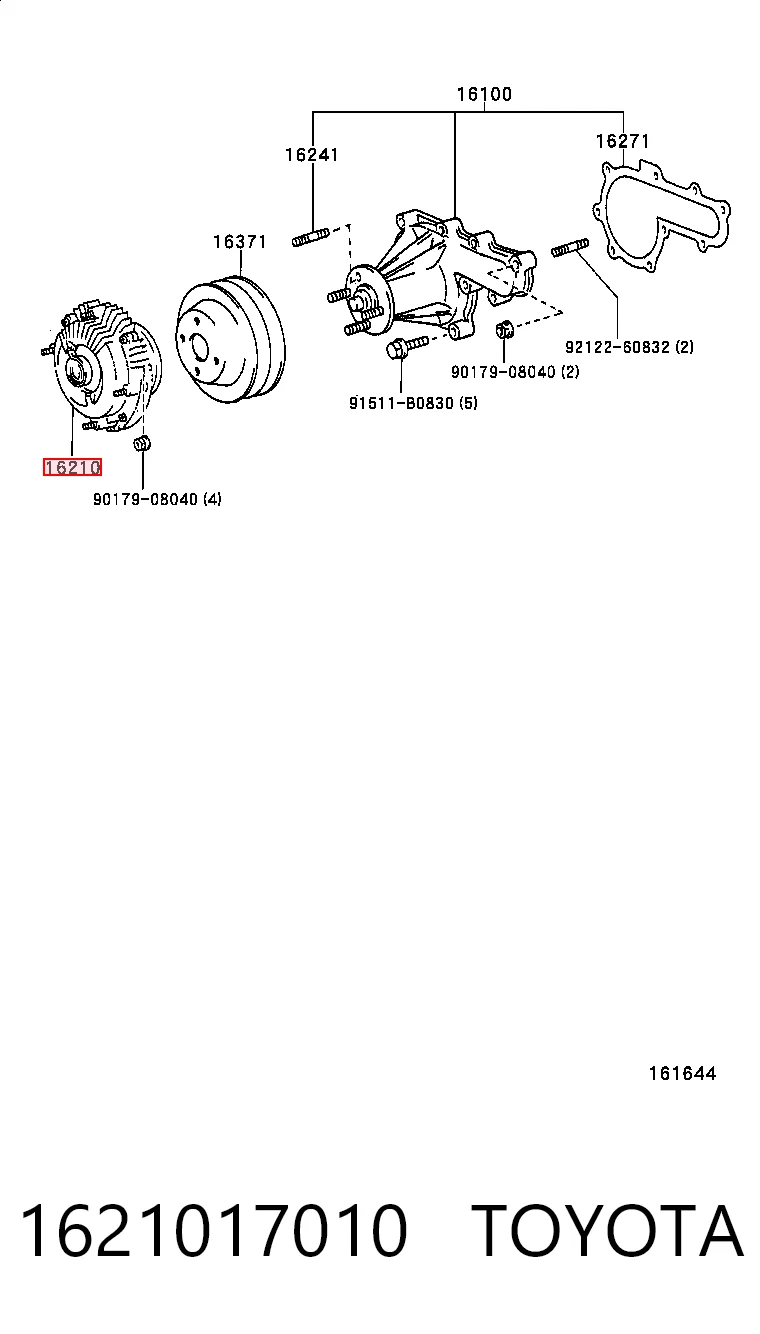 Sprzęgło wiskotyczne wentylatora chłodzenia Toyota Land Cruiser 80 SUV (J8) (1990 - 1998) cena, od 103,13 USD