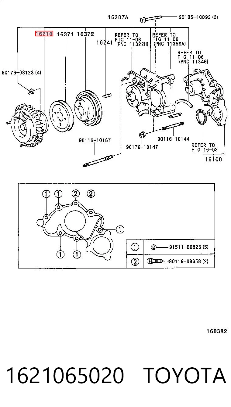 Sprzęgło wiskotyczne wentylatora chłodzenia do Toyota 4 Runner  N130