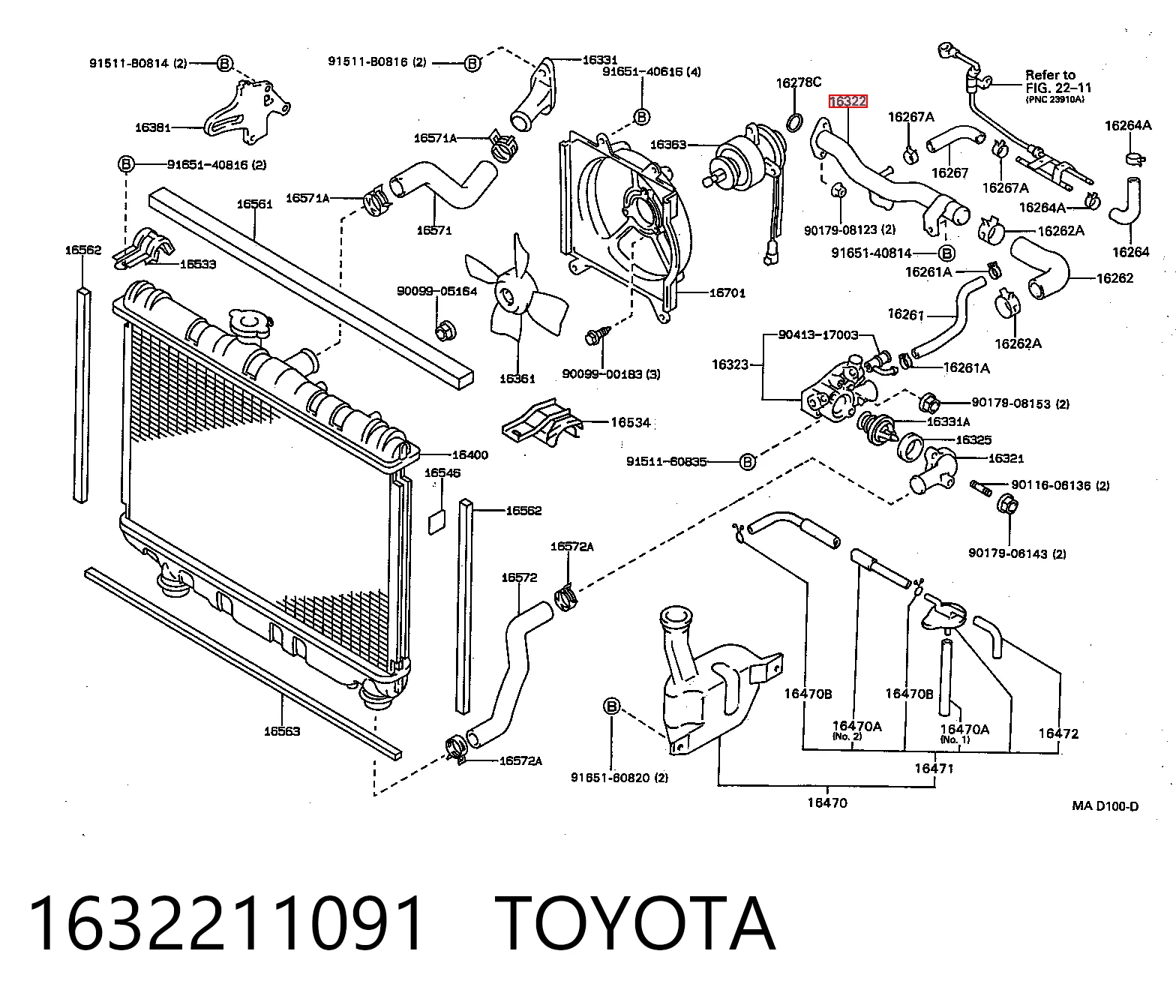 Kupić Przewód (króciec) układu chłodzenia Toyota Corolla E9 w dobrej cenie