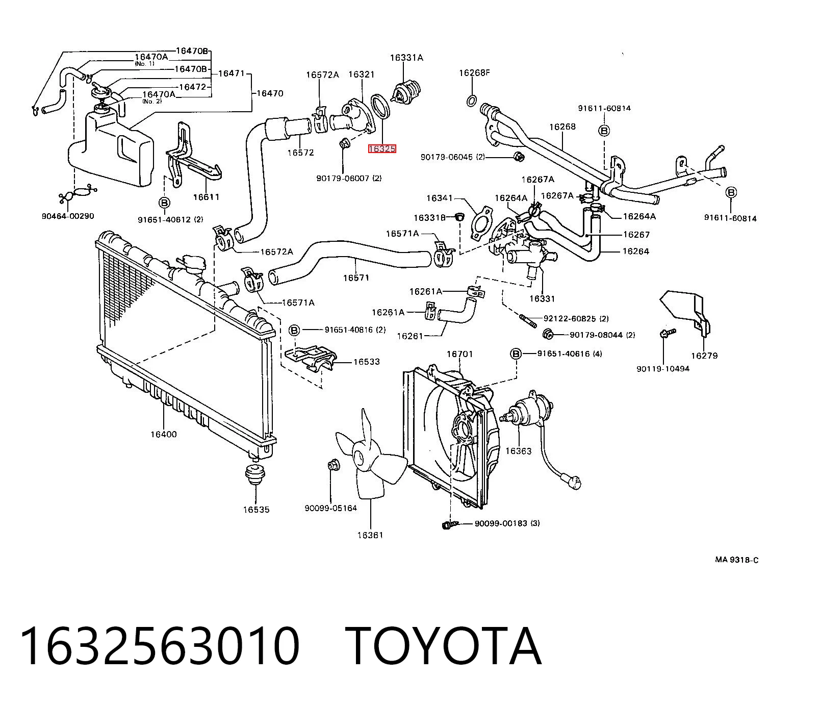 Uszczelka termostatu Toyota Avensis I sedana (T22) (1997 - 2003) cena, od 4,55 USD