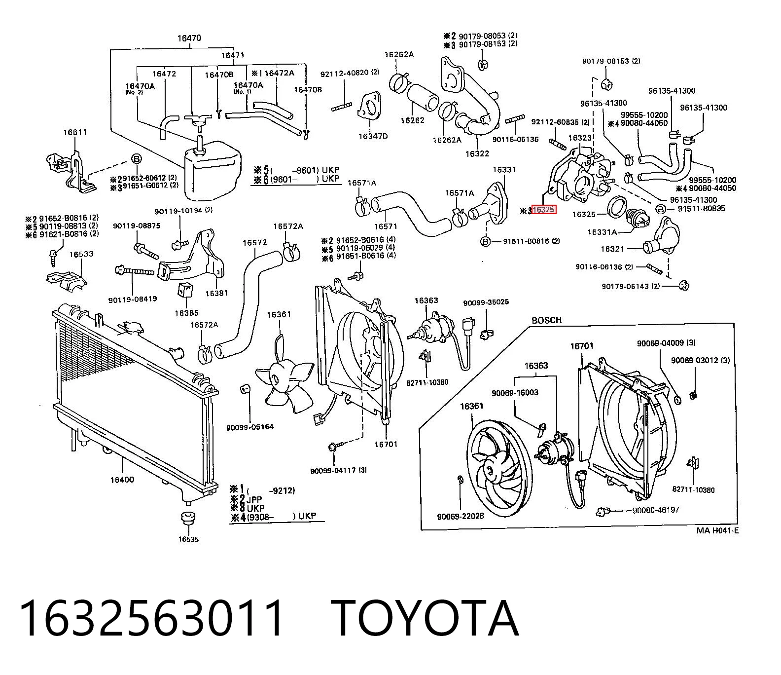 Do koszyka Uszczelka termostatu Toyota Avensis I T22