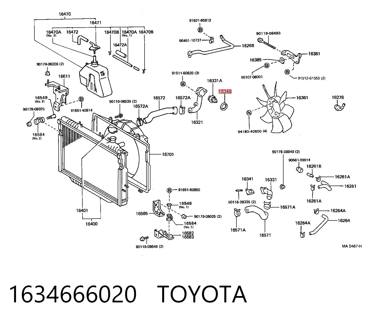 Uszczelka termostatu Toyota Land Cruiser 80