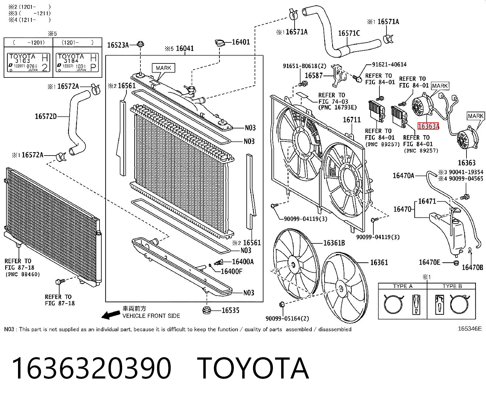 1636320390 Toyota Silniczek wentylatora chłodzenia