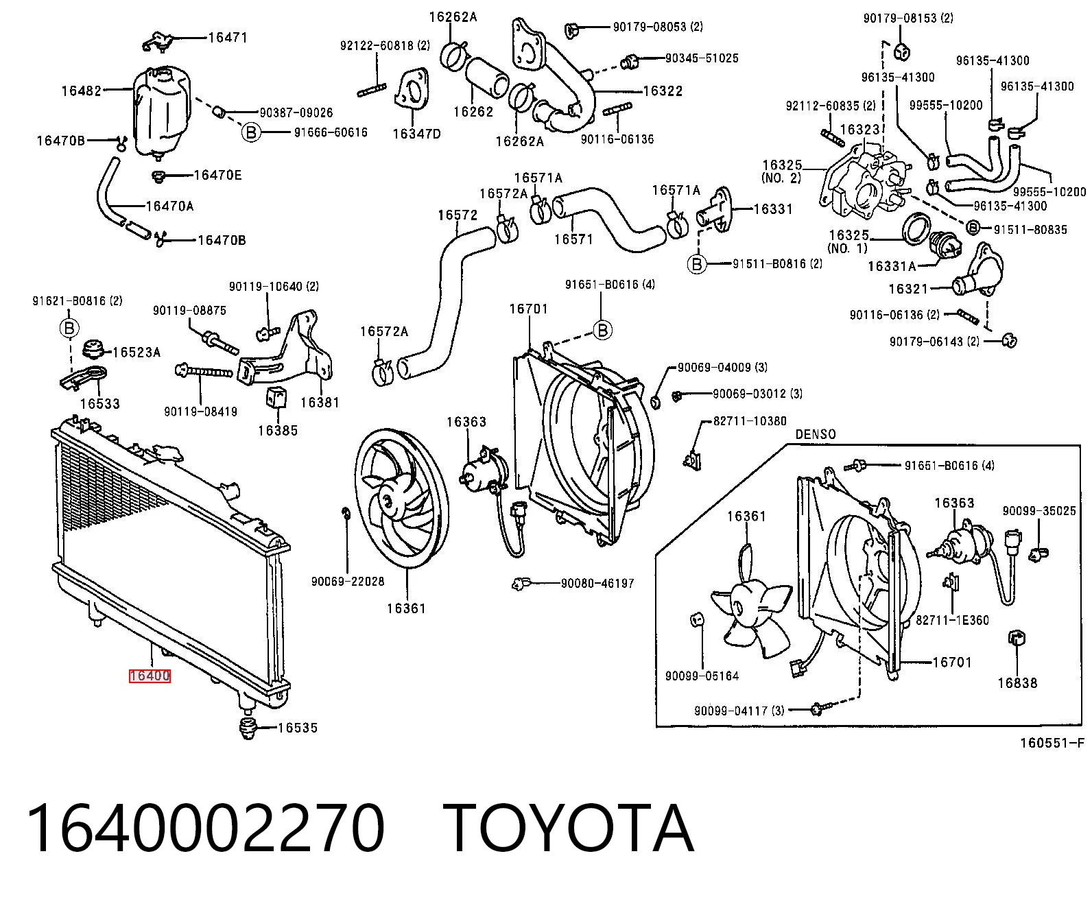 Chłodnica silnika do Toyota Avensis I T22
