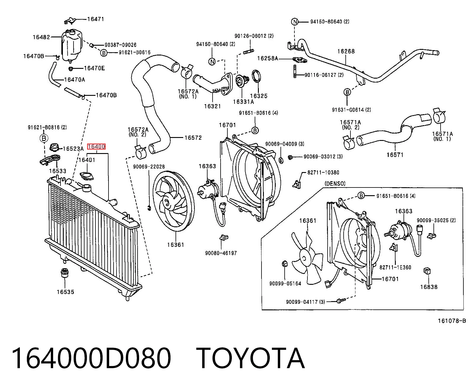 164000D080 Toyota