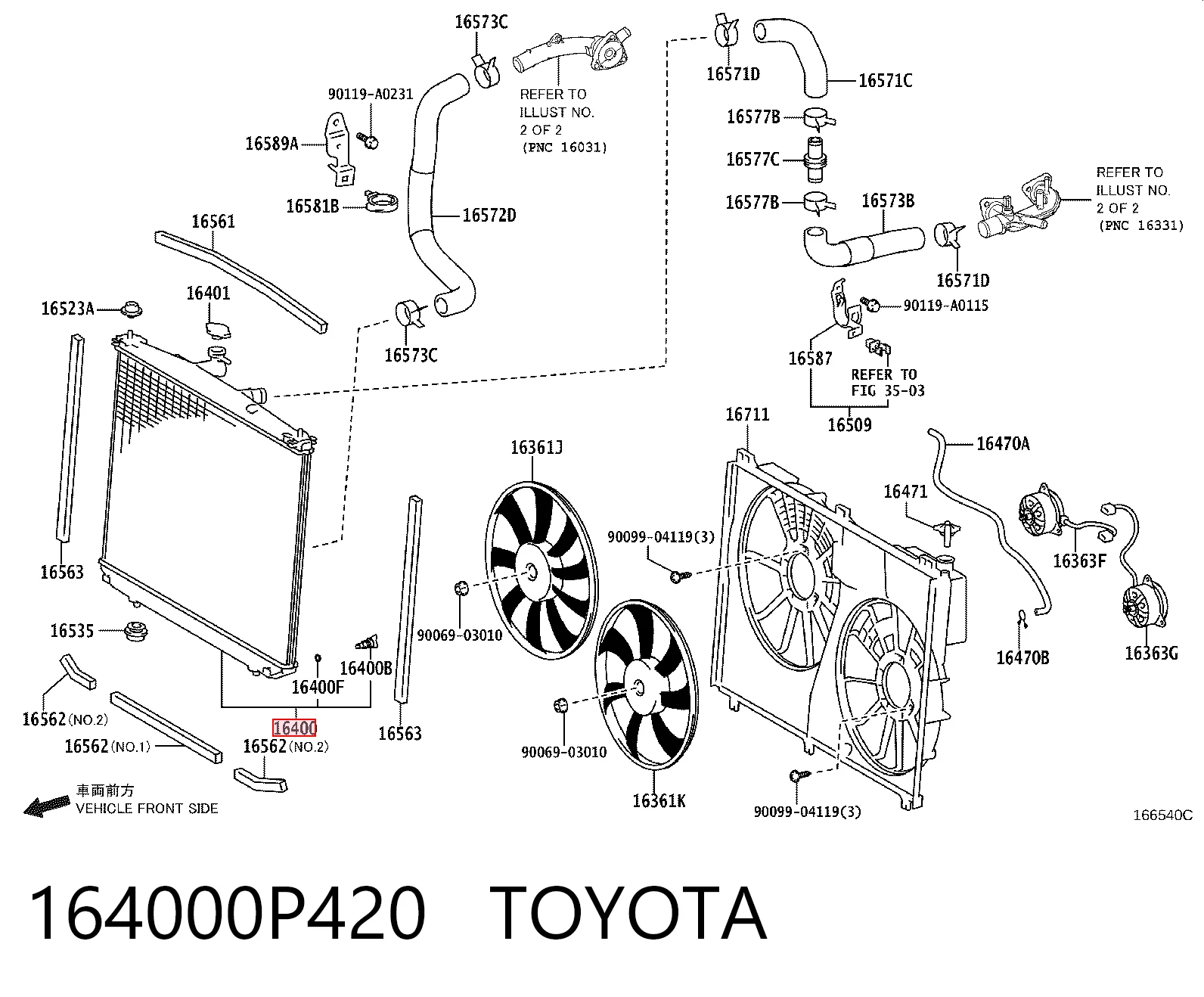 Do koszyka Chłodnica silnika Toyota Highlander III U5
