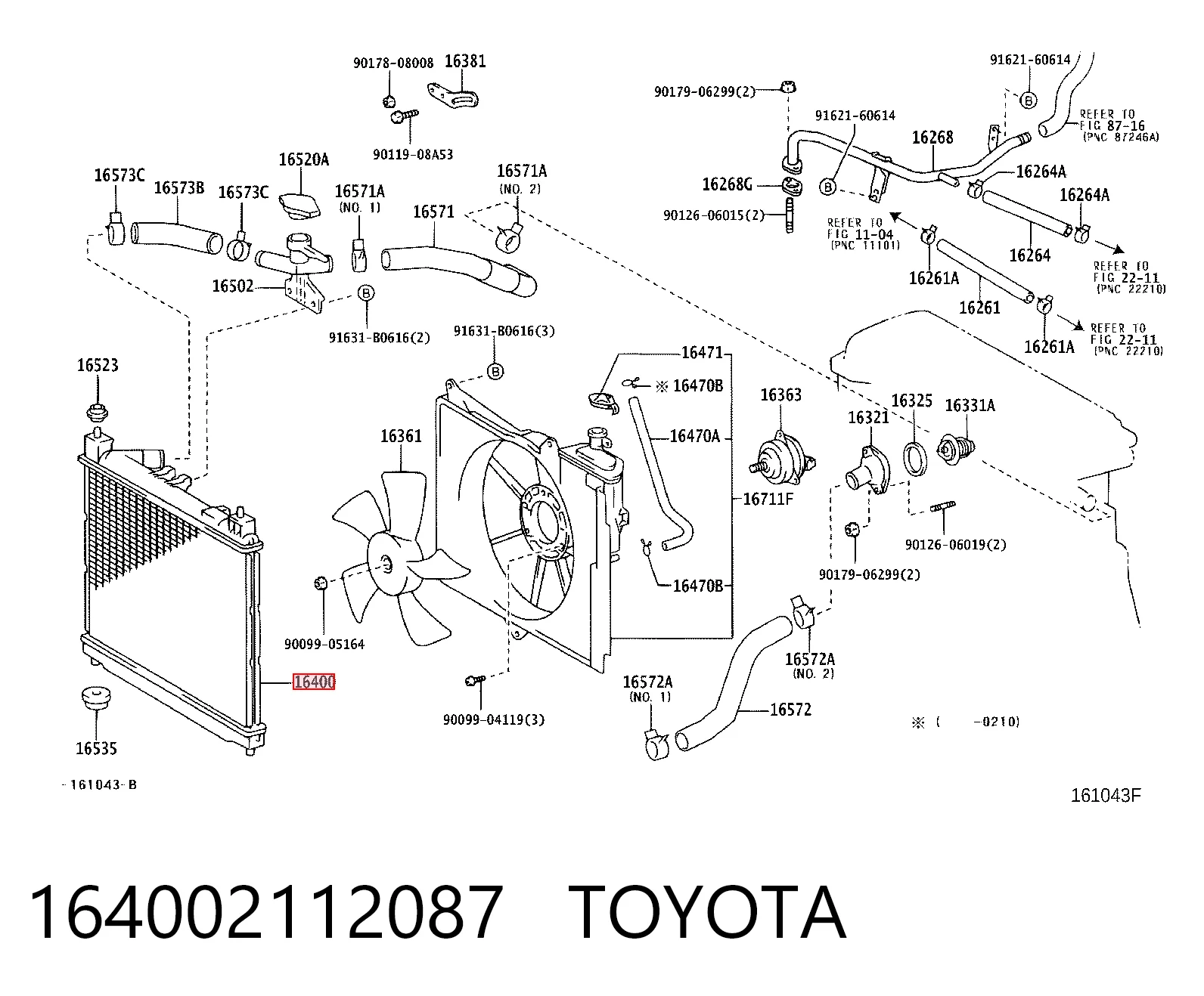 Chłodnica silnika Toyota Yaris 