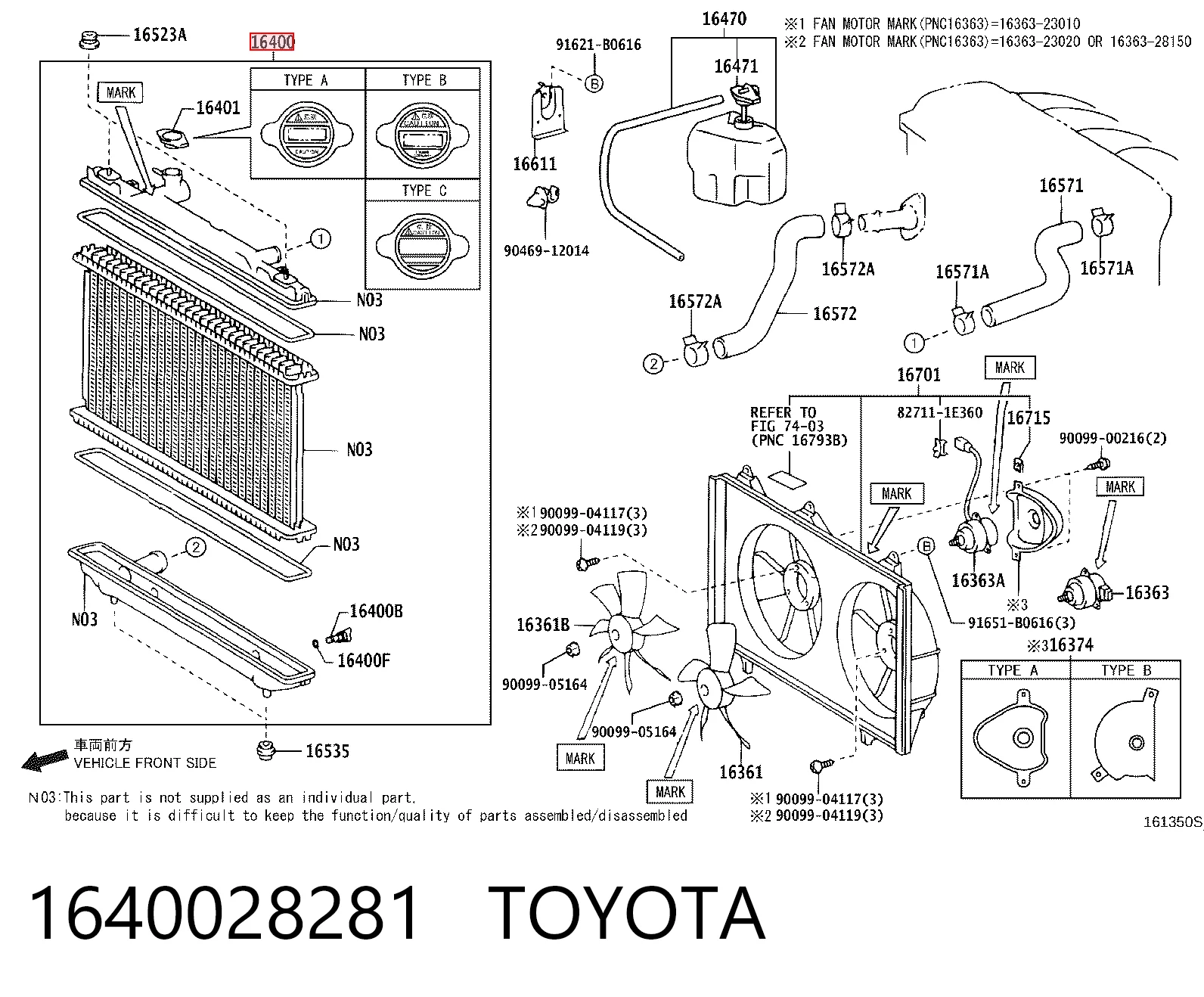 Chłodnica silnika Toyota Camry V sedana (V30) (2001 - 2006) cena, od 119,75 USD