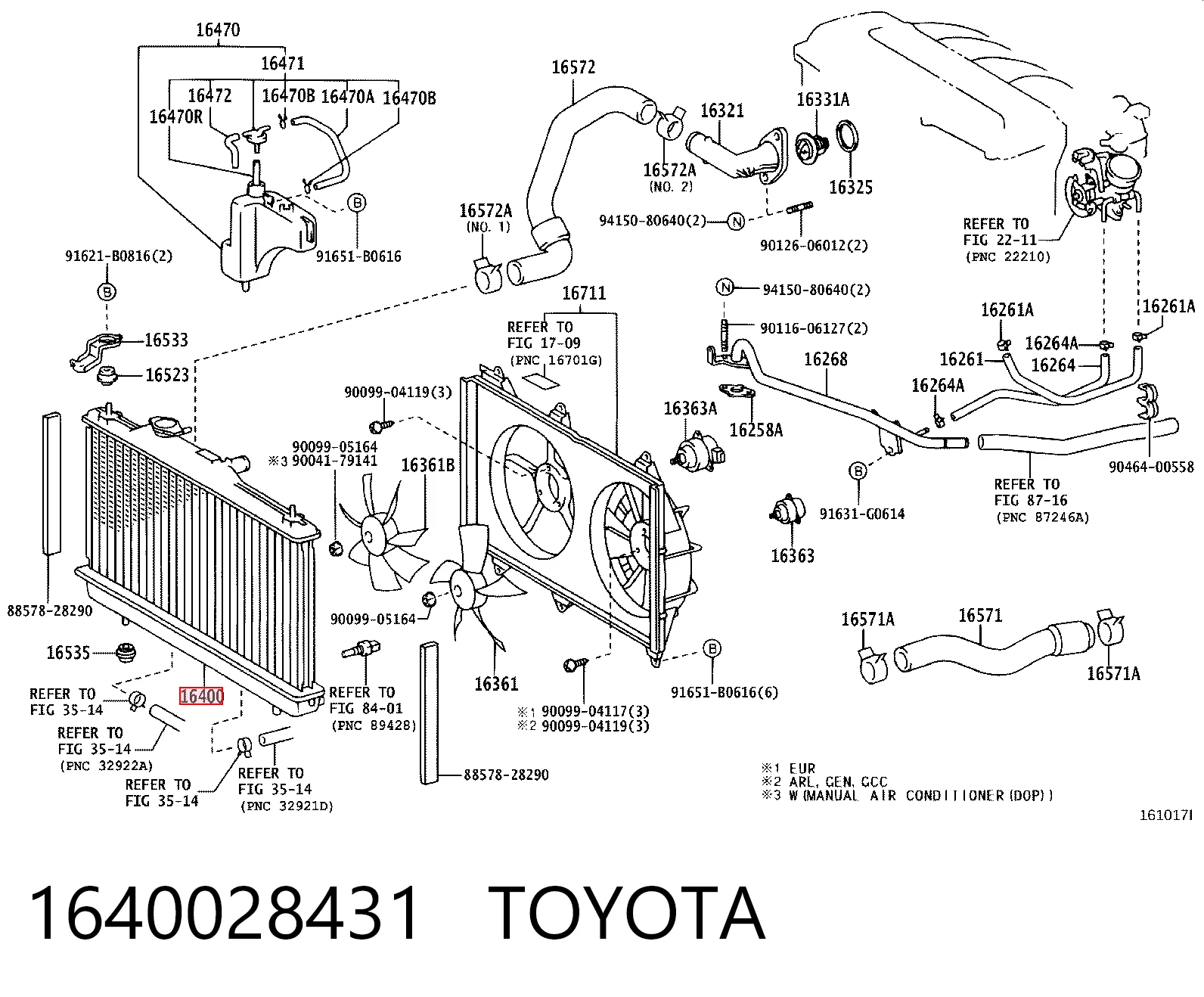  Chłodnica silnika Toyota Previa 