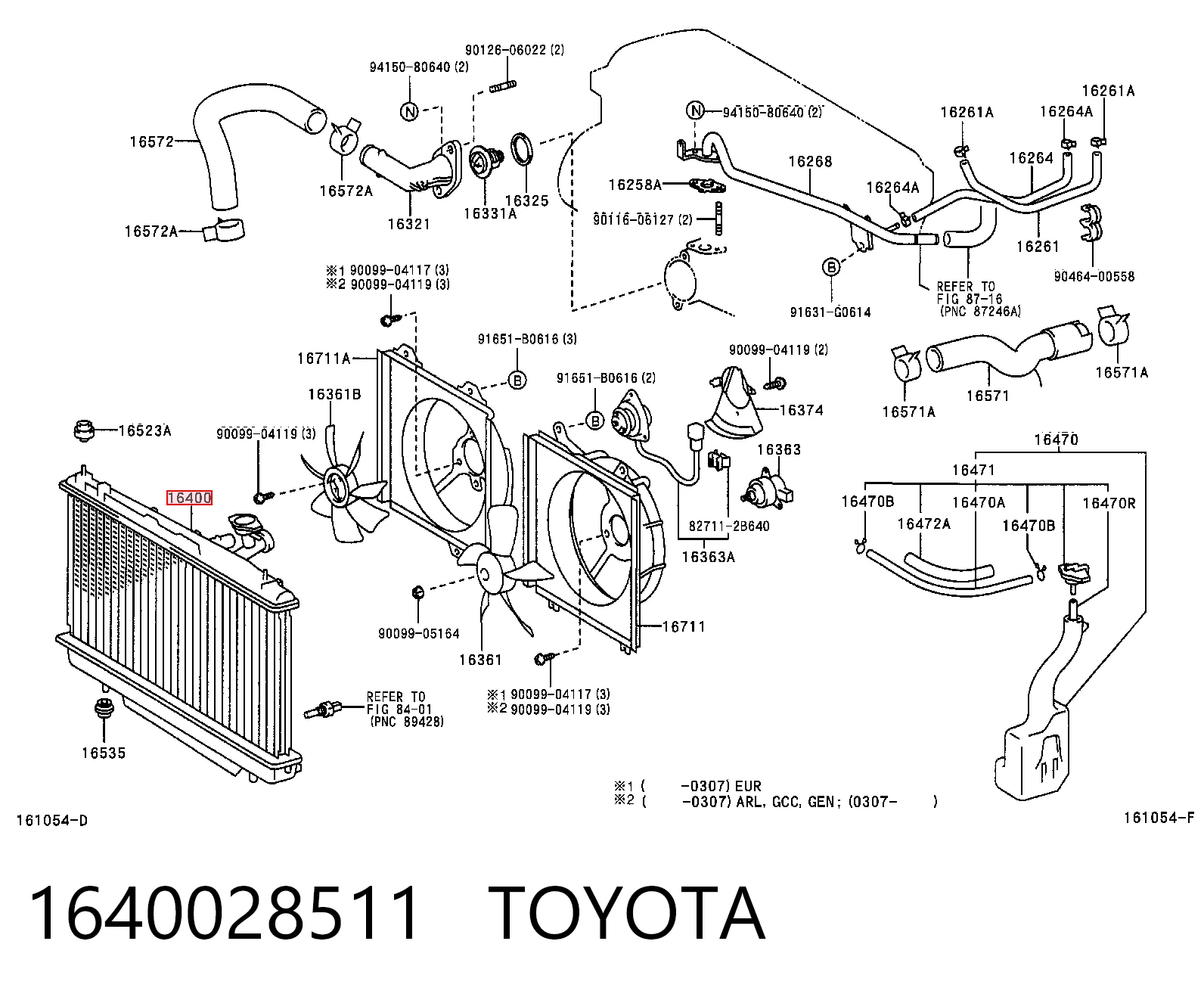 1640028511 Toyota Chłodnica silnika