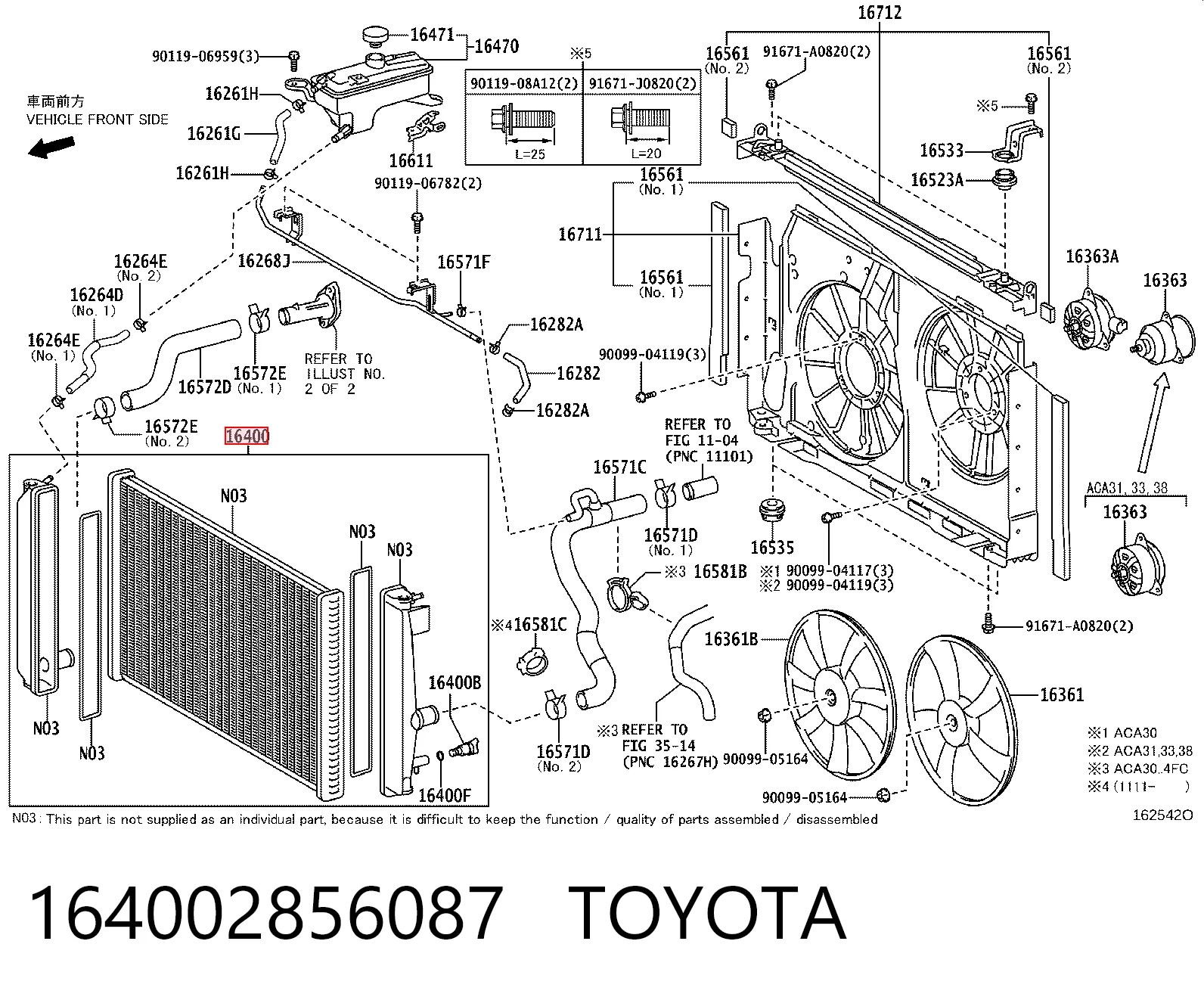 Chłodnica silnika do Toyota RAV4 III A3