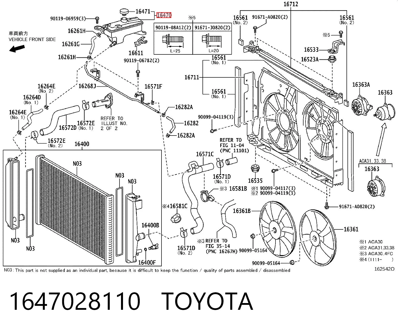 1647028110 Toyota Zbiorniczek wyrównawczy układu chłodzenia