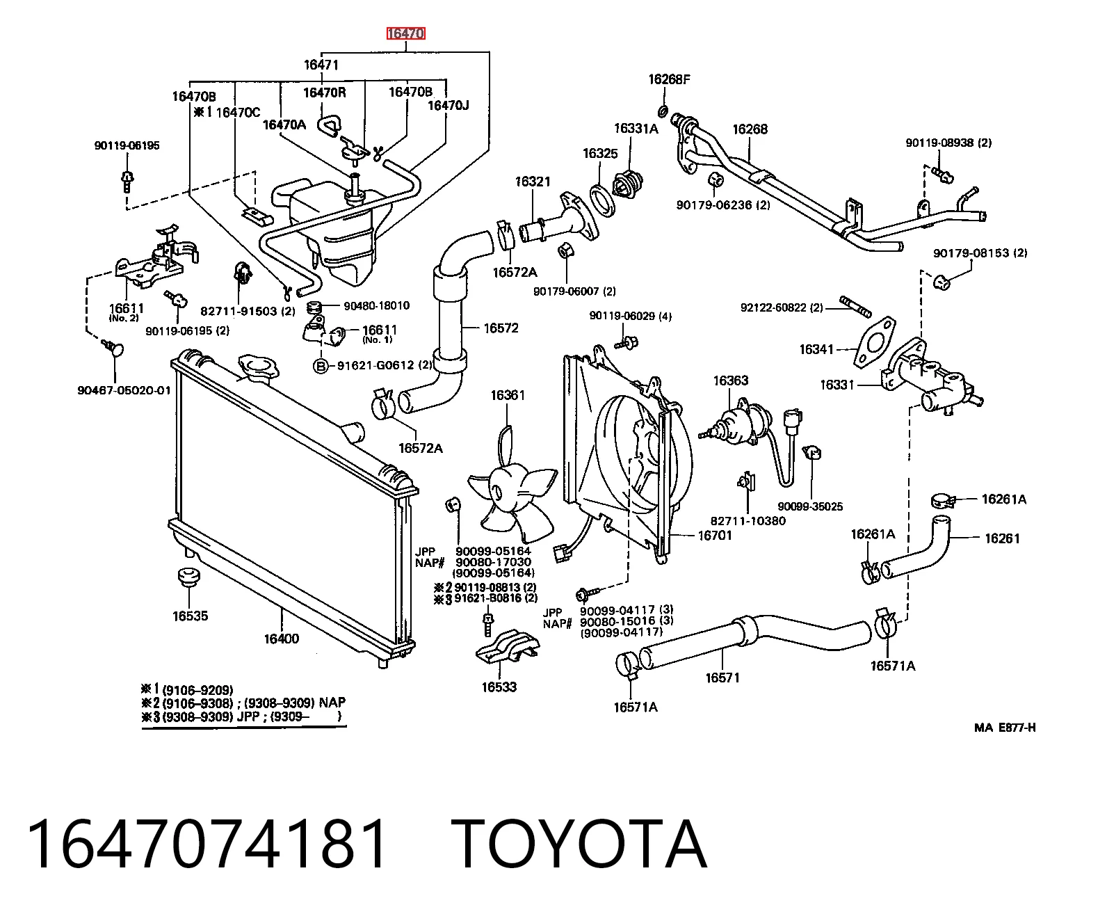 Zbiorniczek wyrównawczy układu chłodzenia do Toyota Camry V10