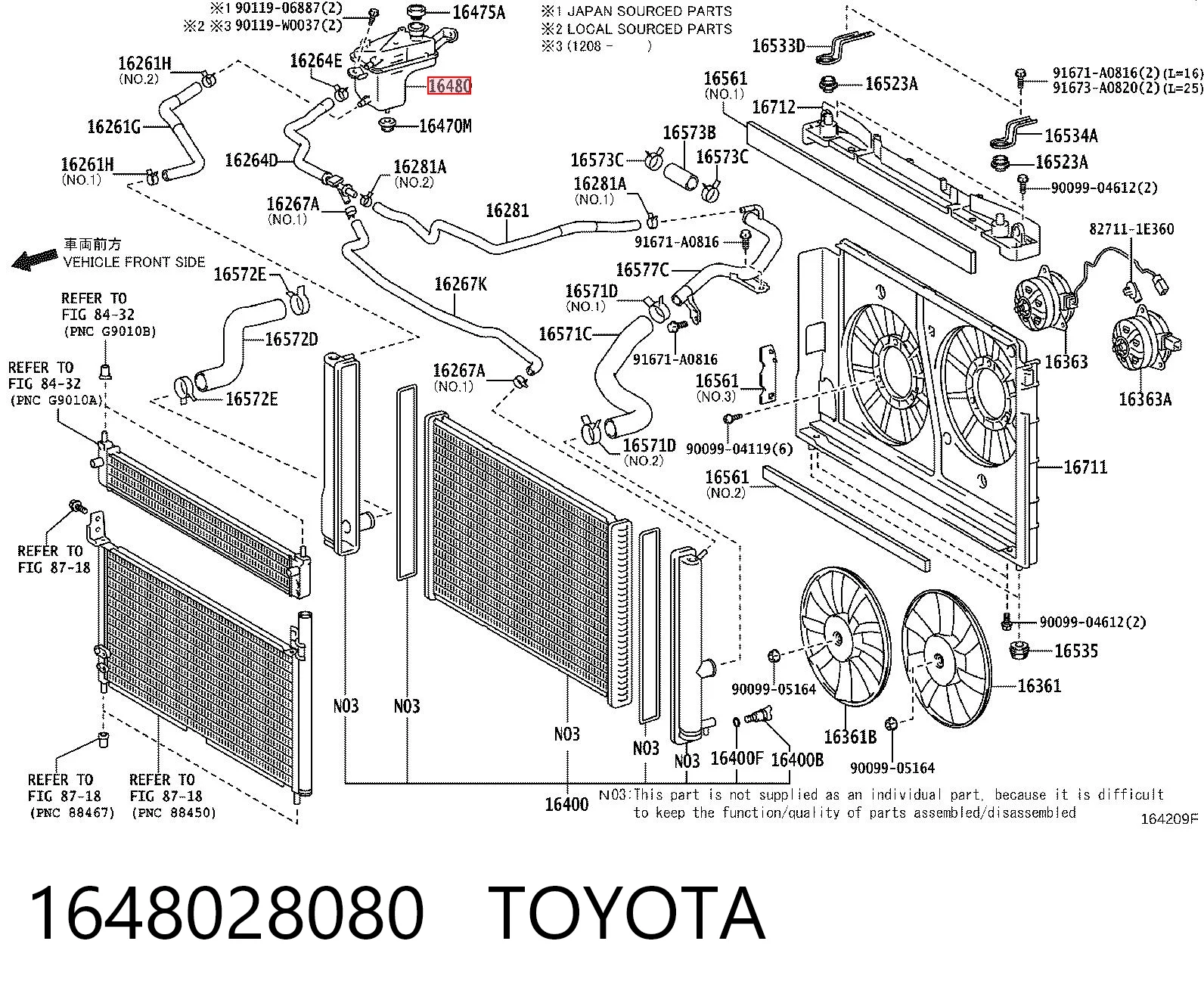 1648028080 Toyota Zbiorniczek wyrównawczy układu chłodzenia