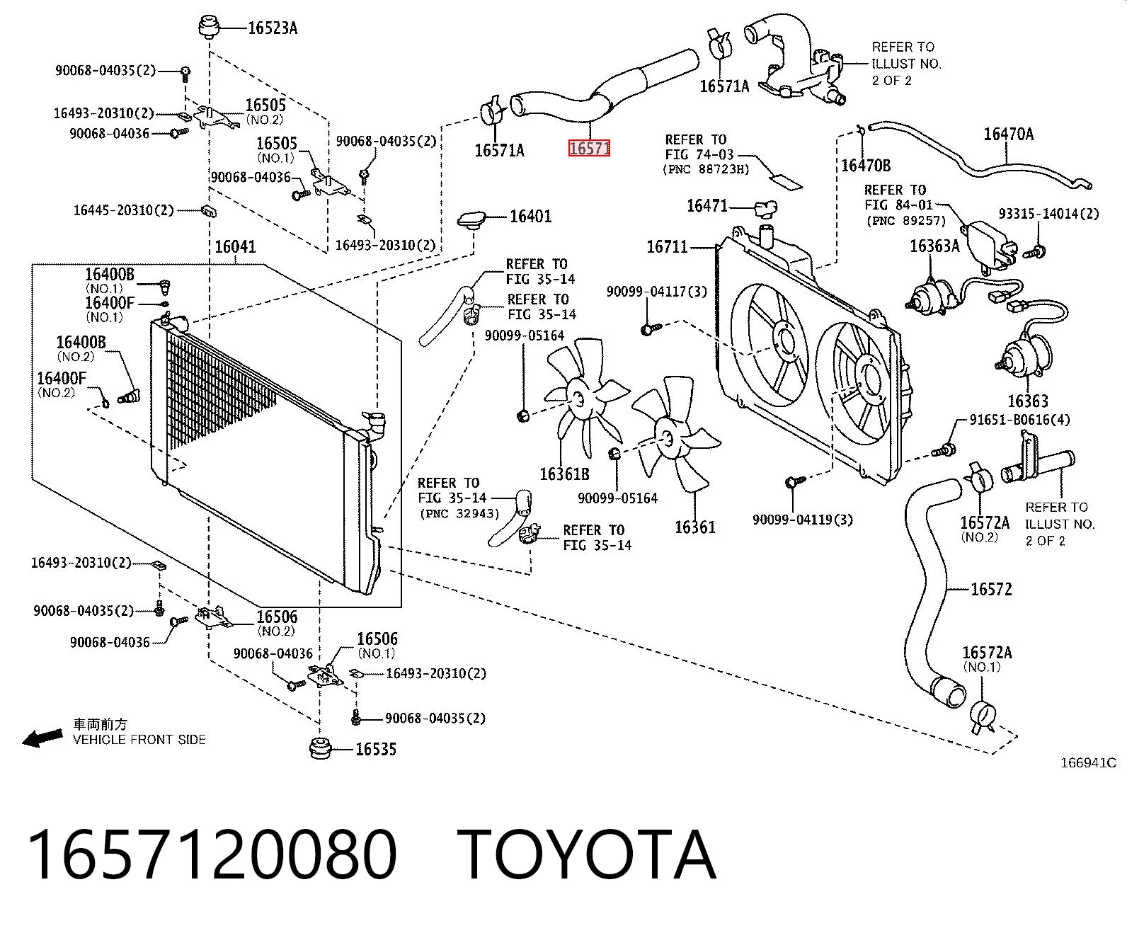 Przewód (króciec) chłodnicy górny do Lexus RX 330/350 U3