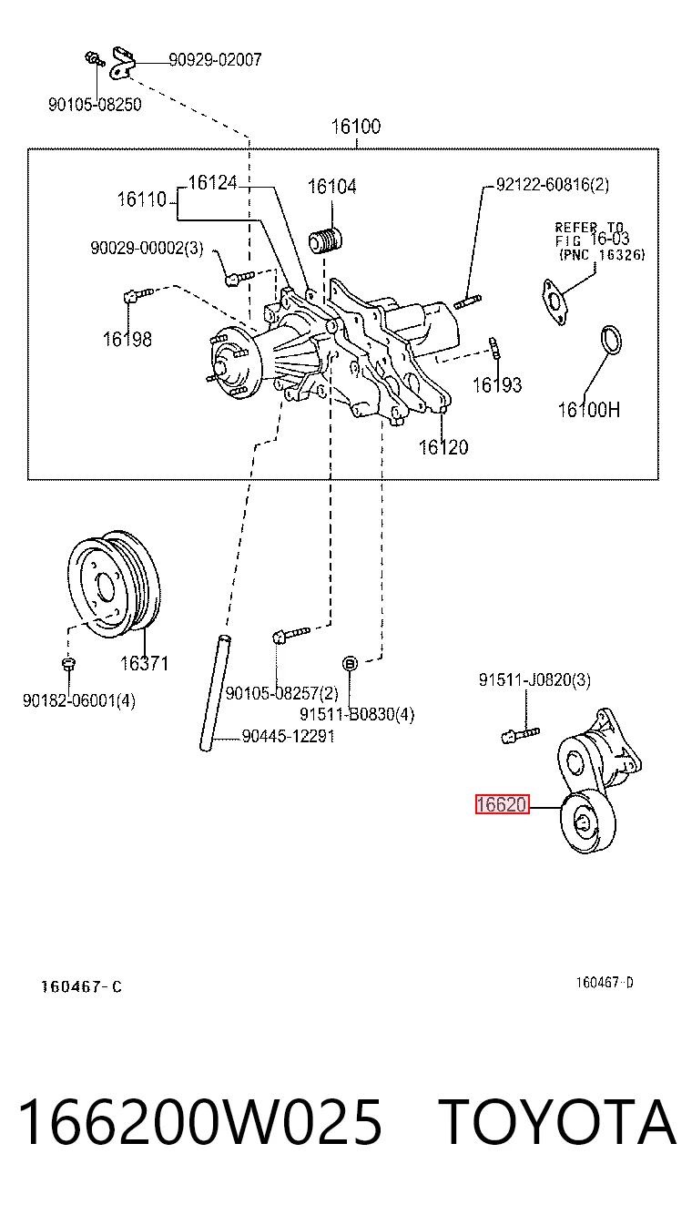 166200W025 Toyota