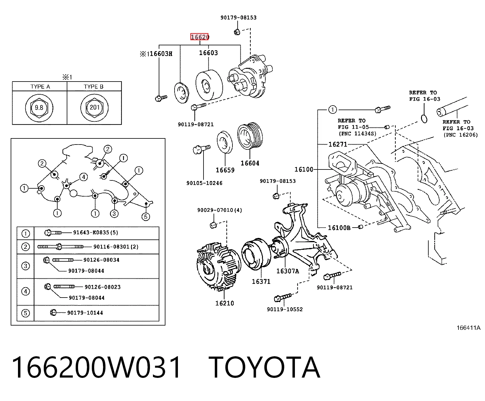 Napinacz paska napędowego Toyota Land Cruiser SUV (J200) (2007 - 2021) cena, od 69,42 USD