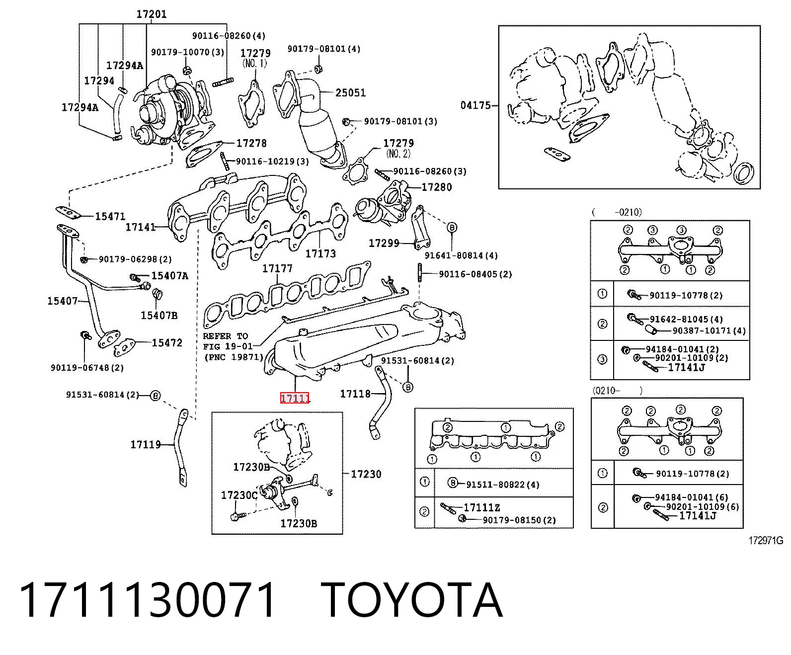 Kolektor ssący do Toyota Hilux N