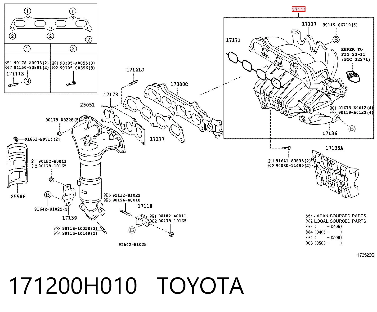 Kolektor ssący do Toyota Camry V V30