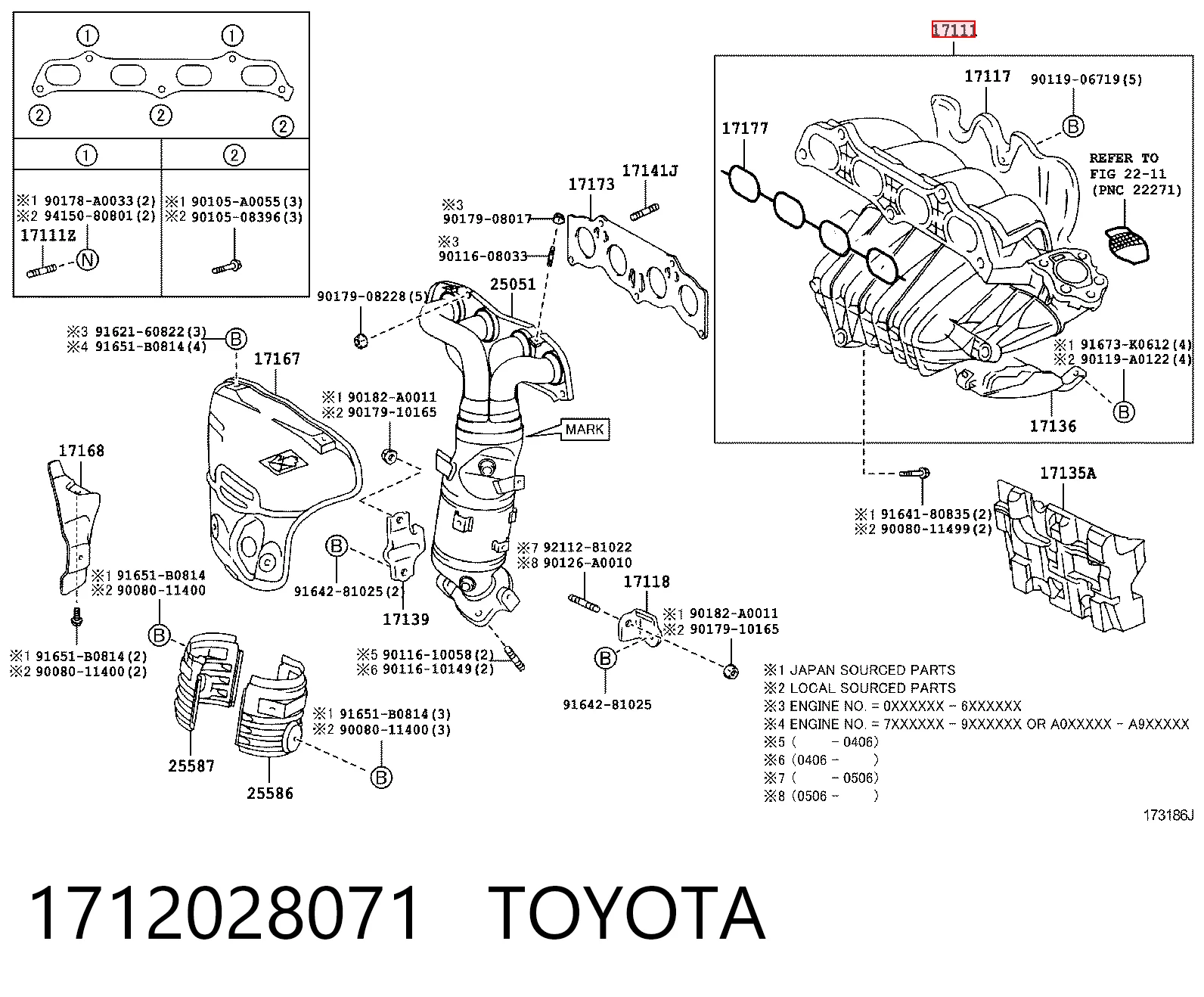 Do koszyka Kolektor ssący Toyota Camry V V30