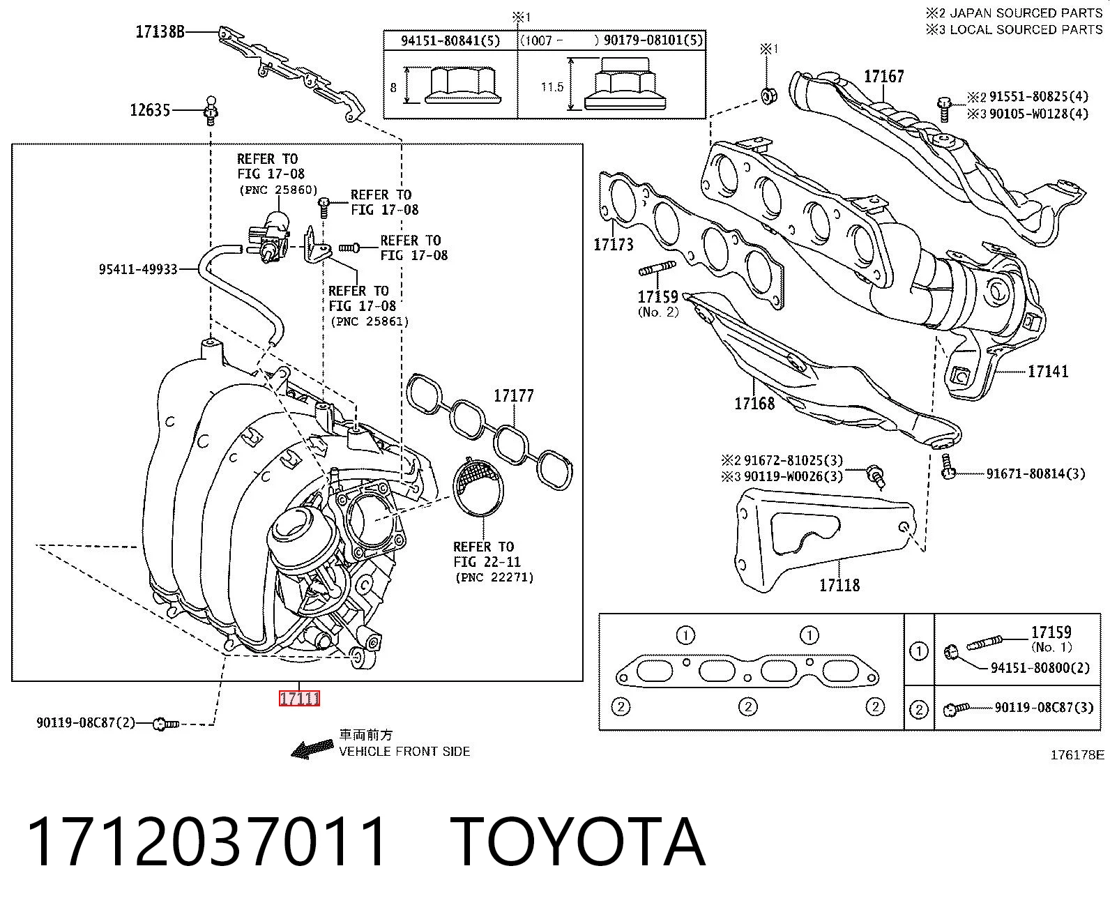 Kolektor ssący do Toyota Avensis III T27